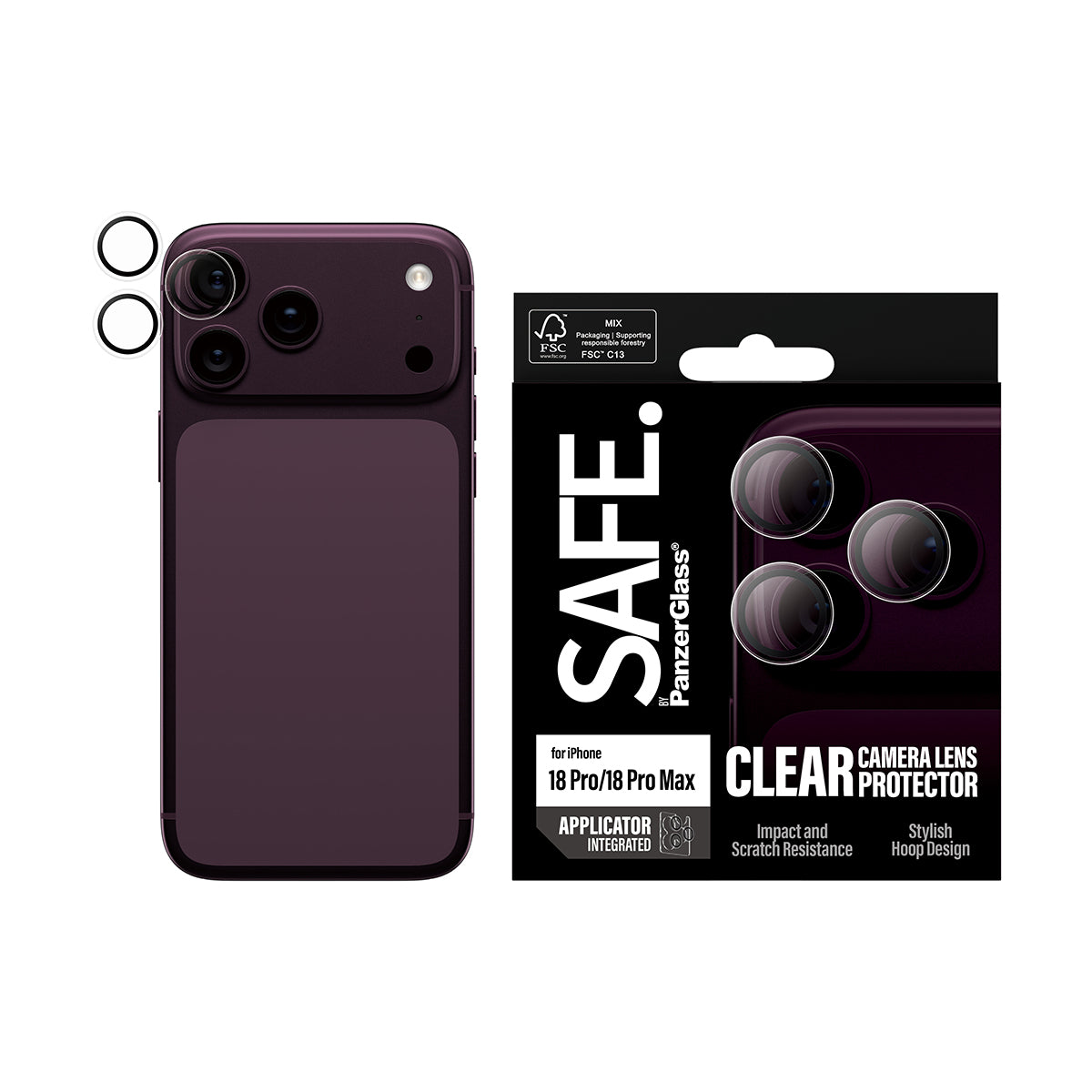 Safe iPhone 18 Pro Max Camera Lens Protector Hoops
