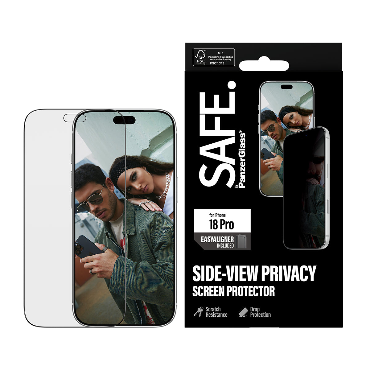 Safe iPhone 18 Pro Screen Protectors Uwf W/ Easyaligners Privacy