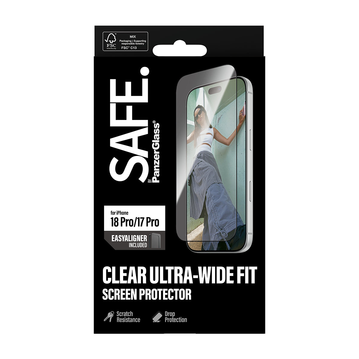 Safe iPhone 18 Pro Screen Protectors Uwf W/ Easyaligners Clear