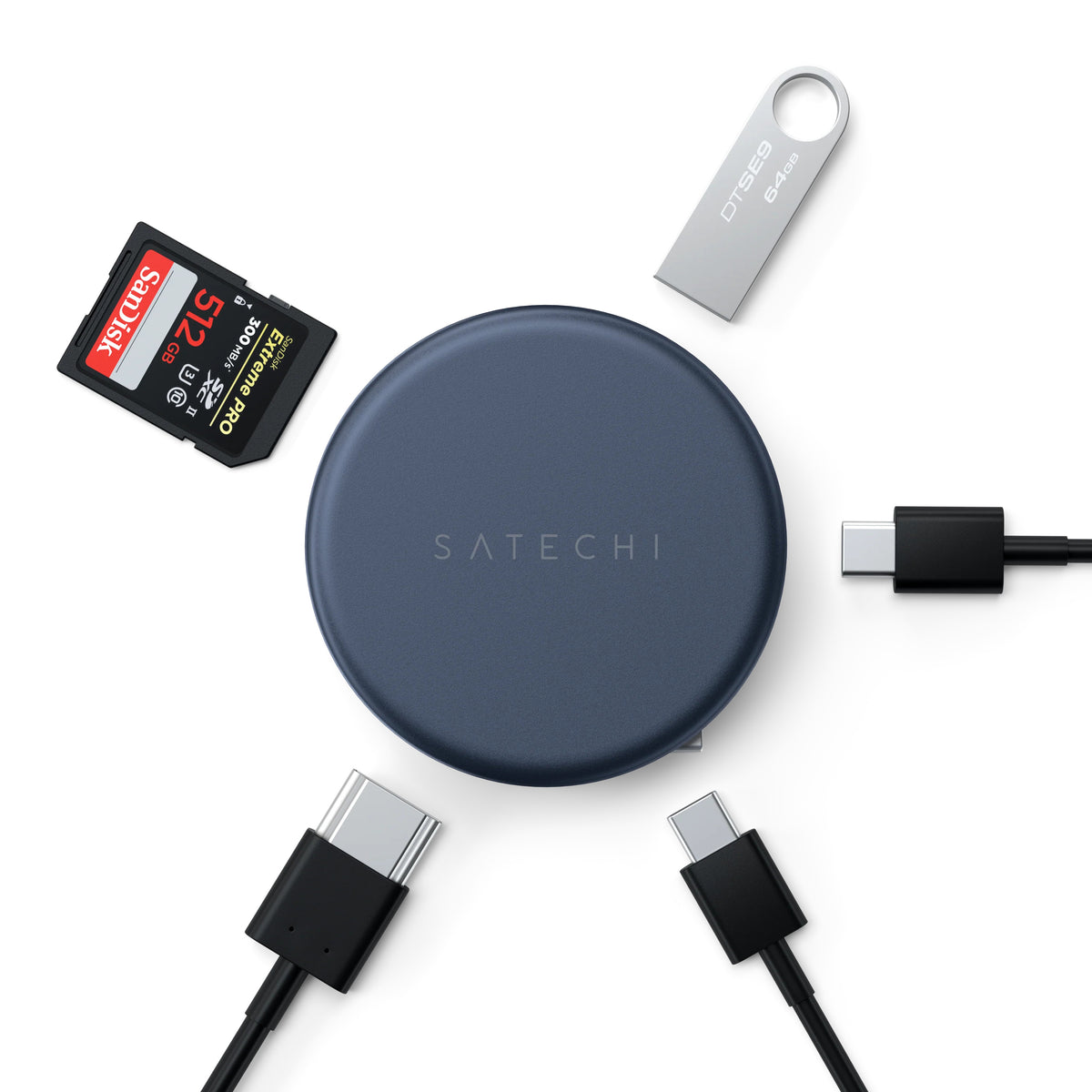 Satechi Onthego 5 In 1 Multiport Adapter (Indigo)