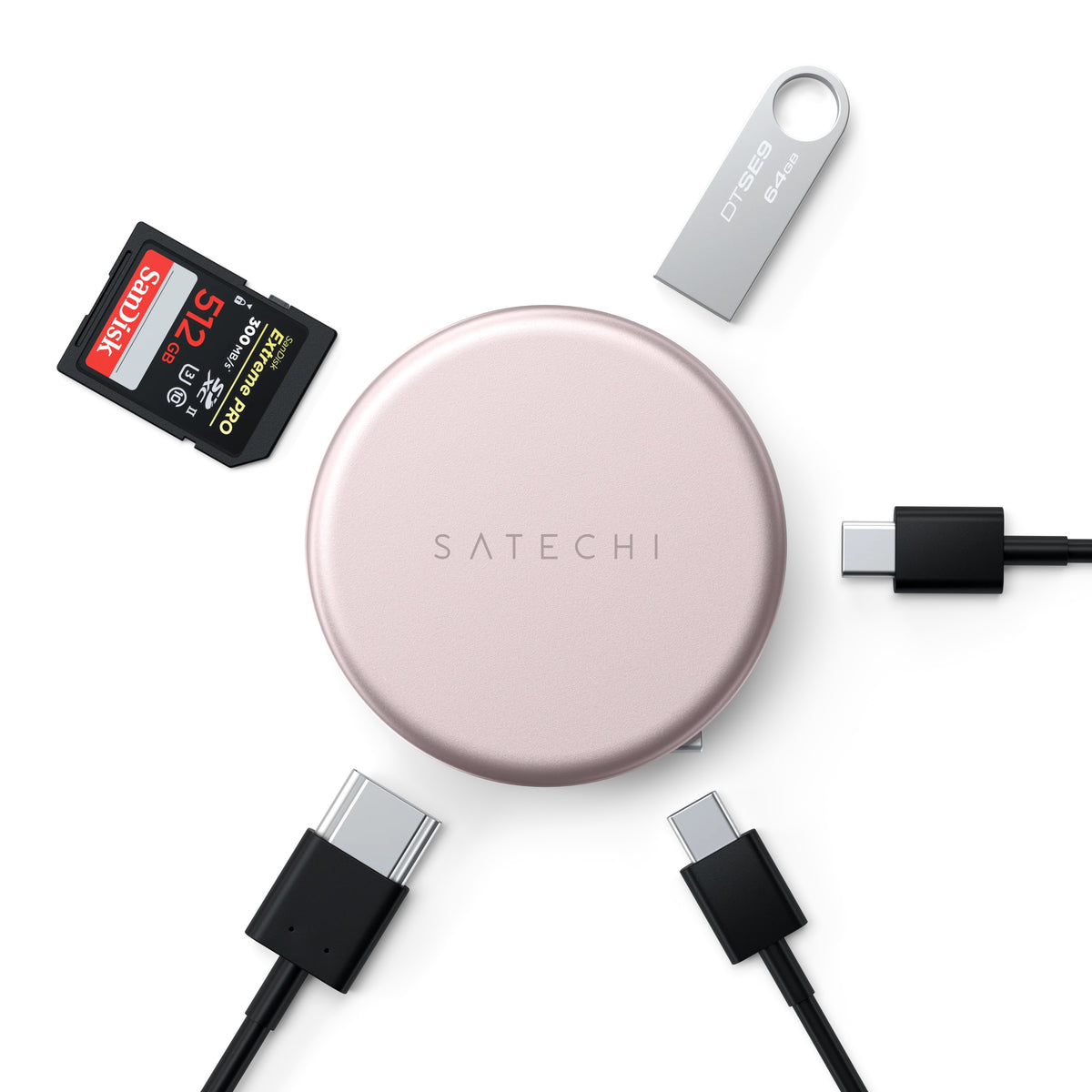 Satechi Onthego 5 In 1 Multiport Adapter (Blush)