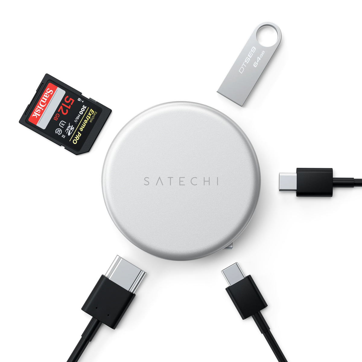 Satechi Onthego 5 In 1 Multiport Adapter (Silver)