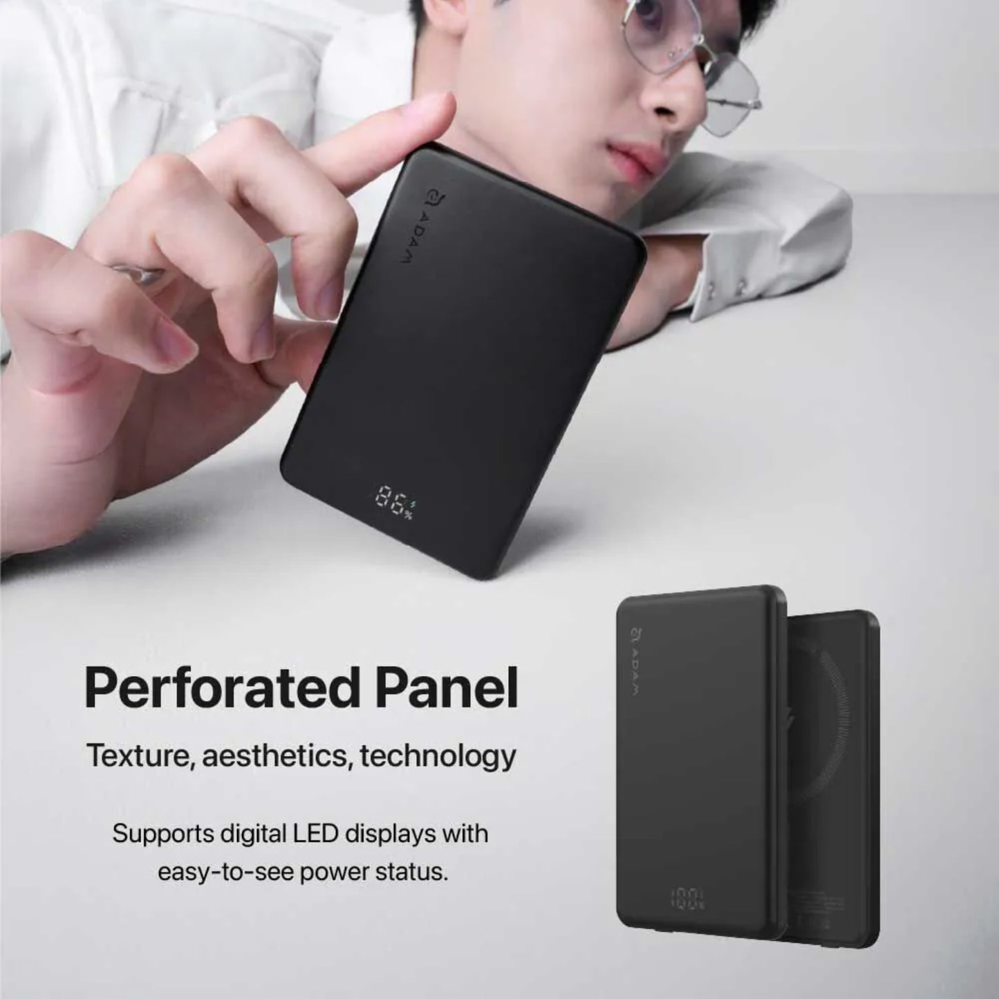 Adam elements VIONTA L5 Ultra Slim Magnetic Wireless Charging Power Bank Pink - 5000mAh