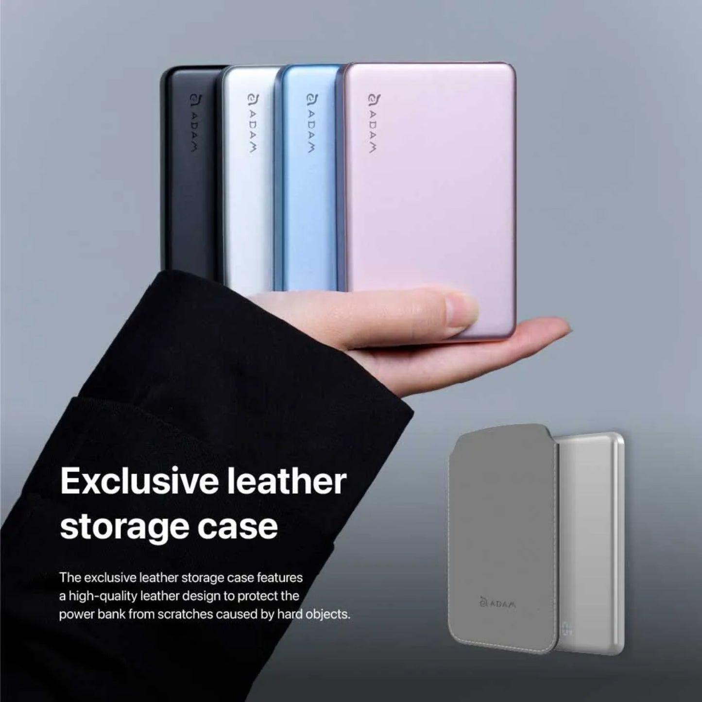 Adam elements VIONTA L5 Ultra Slim Magnetic Wireless Charging Power Bank Pink - 5000mAh