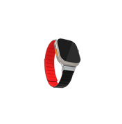 Blupebble Silicone Reversible Magnetic Strap (49/45/44/42MM) BP-AVERAU49-BKRD Averau, Black/Red