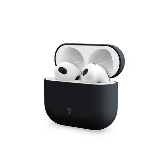 غطاء iSTYLE سيليكون لسماعات AirPods الجيل الثالث، أسود