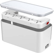 BP-CMBOX5P-WH|Blupebble Power Box Cable Management 5 Universal Socket with 2 USB Port QC3.0 + PD White