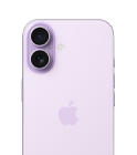 iPhone 17، الجزء الخلفي الخارجي، اللون اللافندر، نظام كاميرا Fusion مزدوجة في الأعلى على اليسار