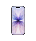 iPhone 17، الجزء الأمامي الخارجي، اللون اللافندر، الجزيرة الديناميكية في المنتصف في الأعلى