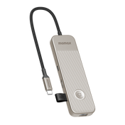 موماكس أونيلينك 8 في 1 محور USB-C متعدد الوظائف رمادي فضائي
