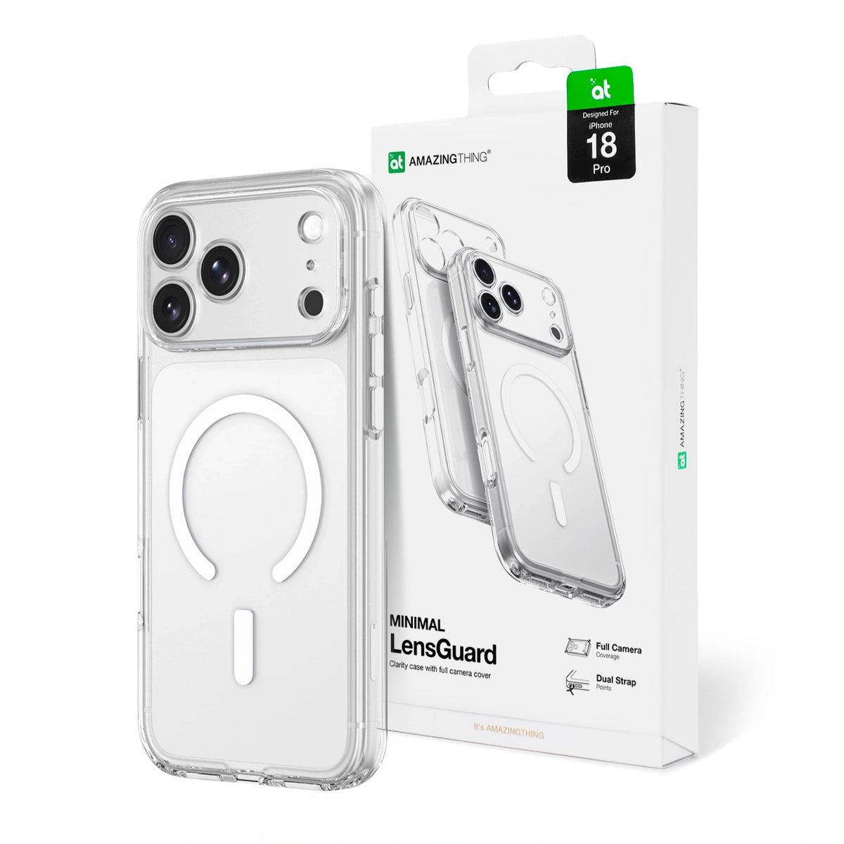 Minimal Mag Lens Case For  iPhone 18 Pro 6.3'' Clear