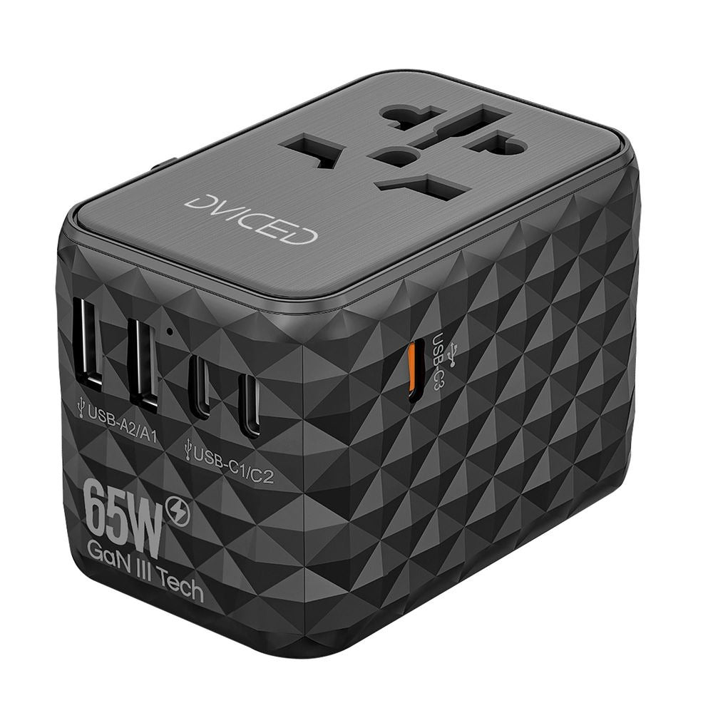 Dviced_Universal_travel_adapter_65W_GaN_Black_image_position_1