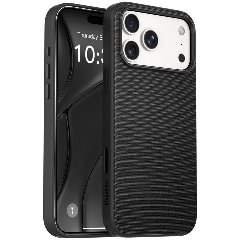 Blupebble Weavon Case compatible with Magsafe iPhone 18 Pro Max Black