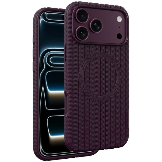 Blupebble FlexWeave Case compatible with Magsafe iPhone 18 Pro Max WineRed
