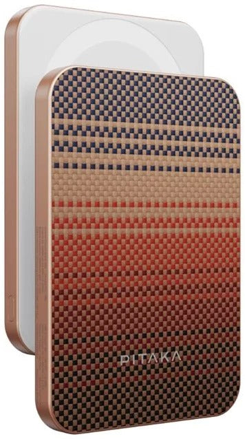 PITAKA_Aramid_Fiber_Qi2_Magsafe_Wireless_15W_Power_Bank_5000mAh_Sunset_image_position_2