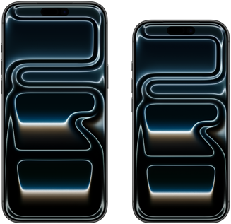 iPhone 17 Pro Max labeled 6.9" and iPhone 17 Pro labeled 6.3" side-by-side illustrating display size comparison