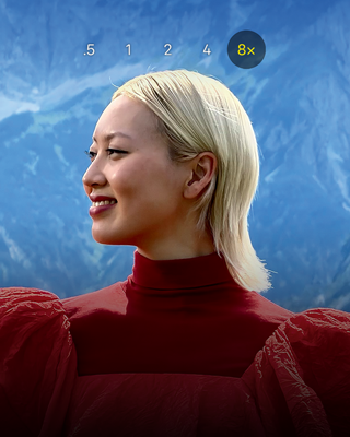 iPhone 17 Pro Camera app adjusts from 0.5x optical zoom to 8x optical zoom