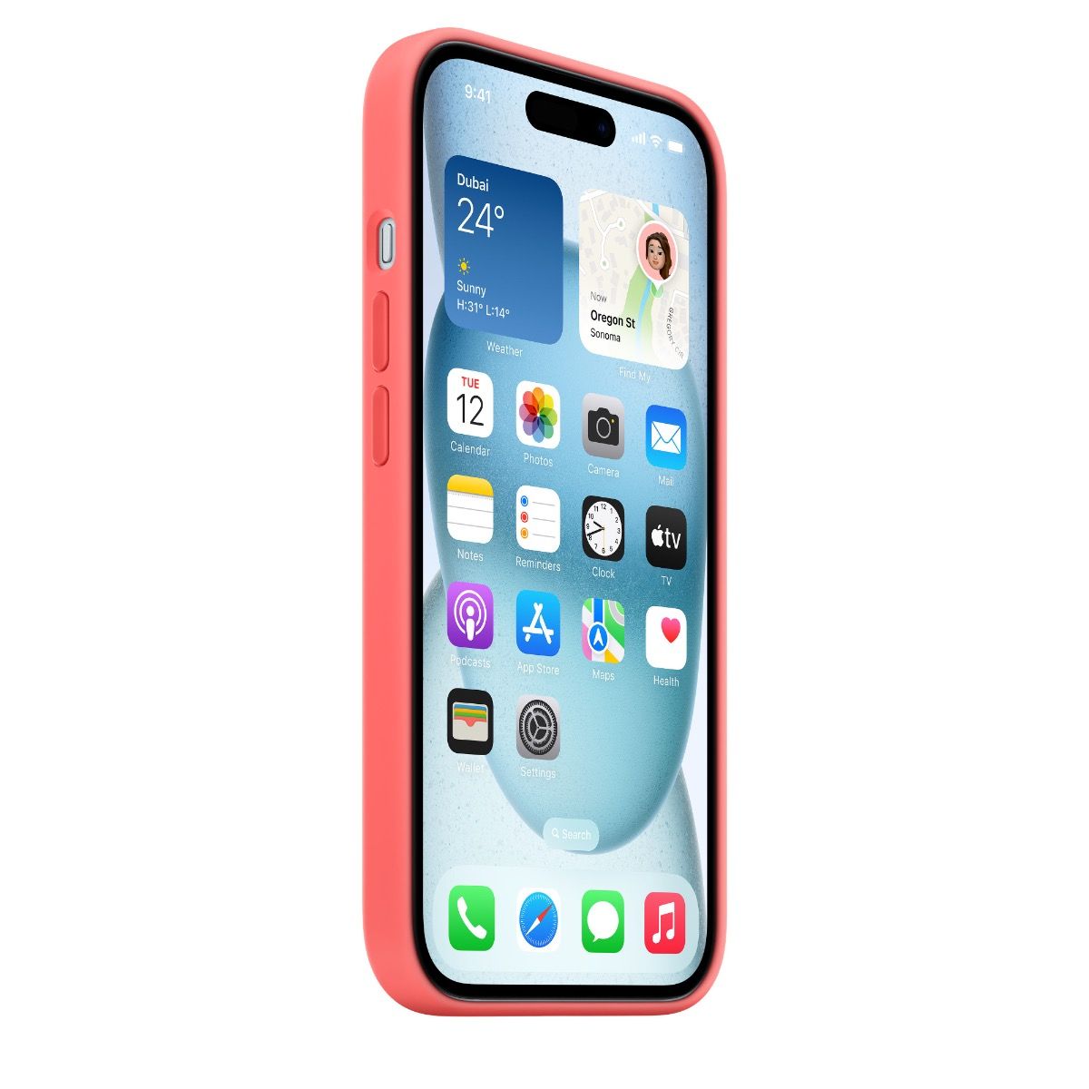 Phone 15 Silicone Case with MagSafe - Guava