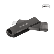 SanDisk iXpand Flash Drive Luxe 128GB - USB-C + Lightning - for iPhone, iPad, Mac, USB Type-C devices including Android
