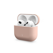 غطاء iSTYLE من السيليكون لسماعات AirPods الجيل الثالث، وردي فاتح