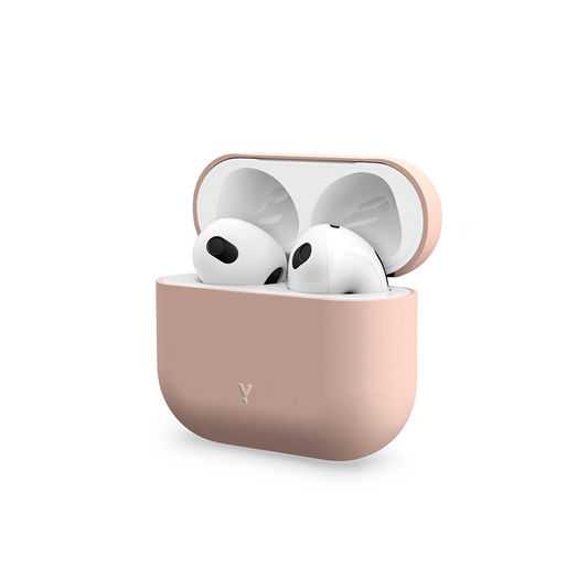 غطاء iSTYLE من السيليكون لسماعات AirPods الجيل الثالث، وردي فاتح
