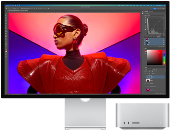 فيلم يتم تعديله باستخدام Mac Studio وشاشة Studio Display‏