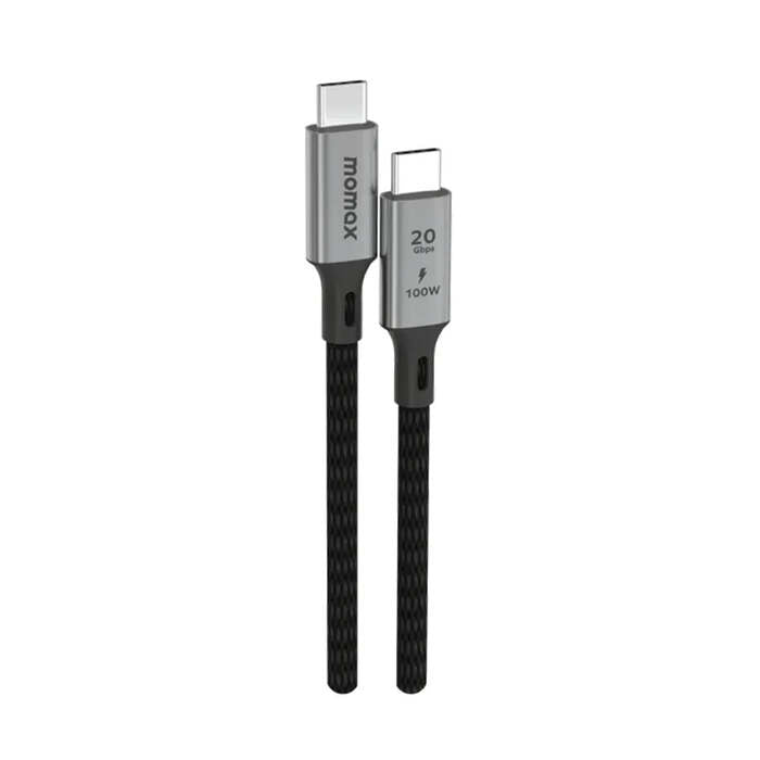 موماكس إيليت 240 واط كابل USB-C إلى USB-C 4 بسرعة 40 جيجابت في الثانية بطول 1 متر أسود