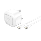 BELKIN - WALL CHARGER - 30W - PVC USB-C + USB-C CABLE 1M - UK PLUG - WHITE