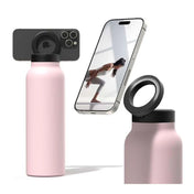RINGO Water Bottle, 32 Oz/1 L, MagSafe Screw Lid MagSafe Booster Ring, Pink