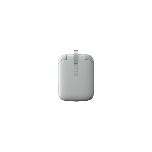 Rolling Square Wireless Magnetic Power Bank with Magnetic Dock and Hook - Pure White