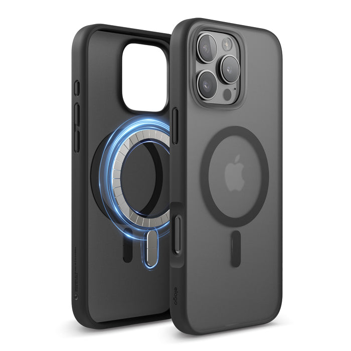 Elago Magnetic Hybrid case for iPhone 16 Pro Max (6.9 inch) - Soft Feeling Dark Gray / Black