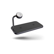 Zens Aluminium Dual Wireless Charger + Watch 10W (3-1 Charger) - Black