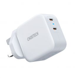 PD6009-UK-WH|CHOETECH PD 40W Dual USB-C Charger