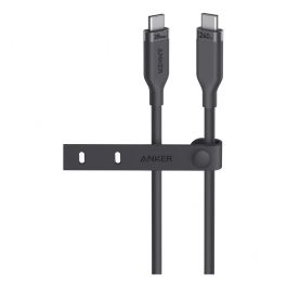 Anker USB-C to USB-C Cable (3 ft, 240W, 20 Gbps, Bio-Based) Black