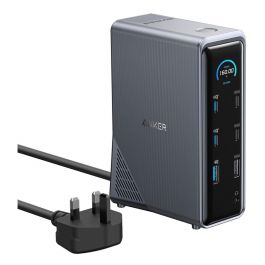 Anker Prime Charging Docking Station (14-in-1, Dual Display, 160W)  Gray