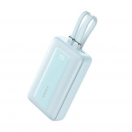 Anker Power Bank (20K,30W, Built-In USB-C+Lightning Cable)  Blue