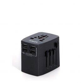 Anker - Universal Travel Adapter with 4 USB Ports