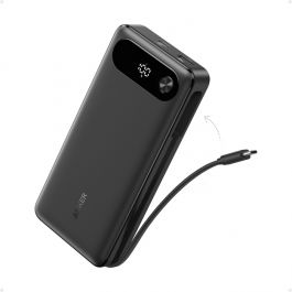 Anker Power Bank 20000mAh, 87W, With Built-In USB-C Cable 2 Ports Black