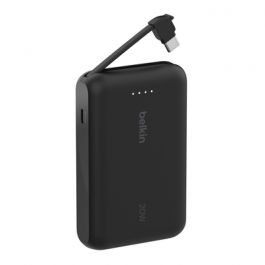 BELKIN - POWERBANK - 10K - WITH INTERGRATED USB-C CABLE - BLACK