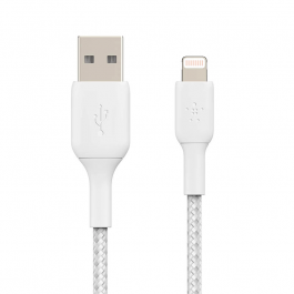 Belkin Braided USB-A to Lightning Cable 1m - White