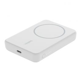 Belkin - 5K Magnetic Wireless Power Bank + Kick Stand - White
