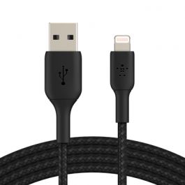 Belkin - Cable - Braided - A to Lightning - 3M - BLK