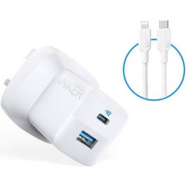 Anker 323 Charger (33W) With 3ft c-l bundle White