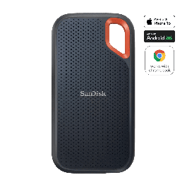 SanDisk Extreme 2TB Portable SSD - up to 1050MB/s Read and 1000MB/s Write Speeds, USB 3.2 Gen 2, 2-meter drop protection and IP55 resistance