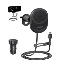 Anker MagGo Wireless Car Charger 15W With Pad and built In C cable