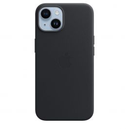 iPhone 14 Leather Case with MagSafe - Midnight