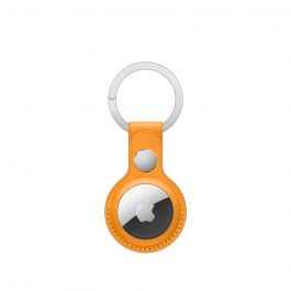 AirTag Leather Key Ring - California Poppy