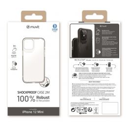 MUVIT FOR CHANGE SHOCKPROOF CASE 2M TRANSPARENTE Antibacterial Case for APPLE IPHONE 12 MINI