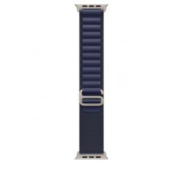 49mm Navy Alpine Loop - Large - Natural Titanium Finish