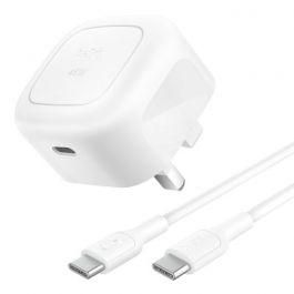 BELKIN - WALL CHARGER - 45W - PD USB-C + USB-C CABLE 1M - UK PLUG - WHITE